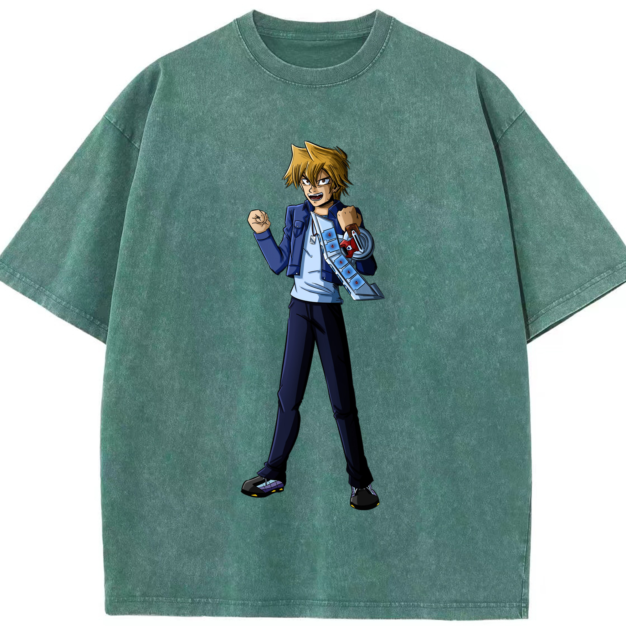 （画像用） 遊☆戯☆王 Yu-Gi-Oh! 綿100% ヴィンテージ風 半袖Tシャツ（フロントプリント）